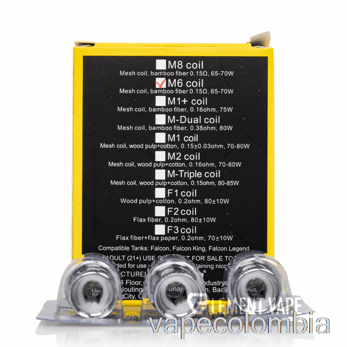 Kit Completo De Vapeo, Bobinas De Repuesto Horizon Falcon, Bobinas De Malla De 0,15 Ohmios M6
